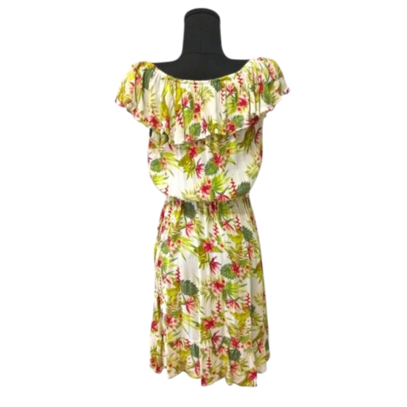 Sugar & Cream Floral Print Ruffle Dress - Picture 2 of 4